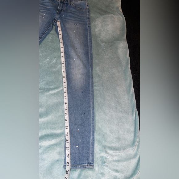 Lucky Brand Brooke Skinny Jeans Size 00 Paint Splatter Denim - Picture 4 of 9